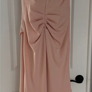 AQUA One Shoulder Ruffle Crepe Gown - Exclusive